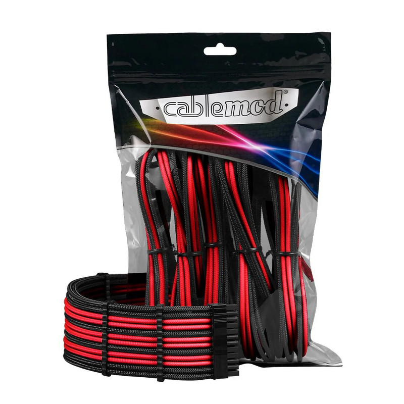 CableMod Pro ModMesh 12VHPWR to 3x PCI-e 45cm Extension Kit - Black & Red - كابل